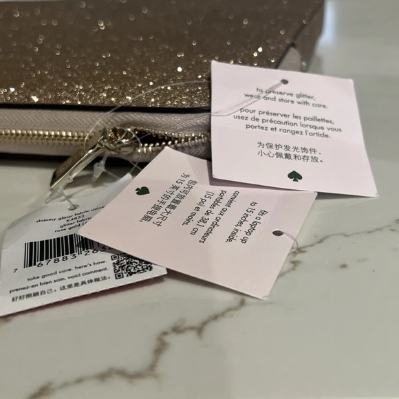 Kate Spade Shimmy Glitter Rose Gold Laptop Sleeve Case - Picture 3 of 4